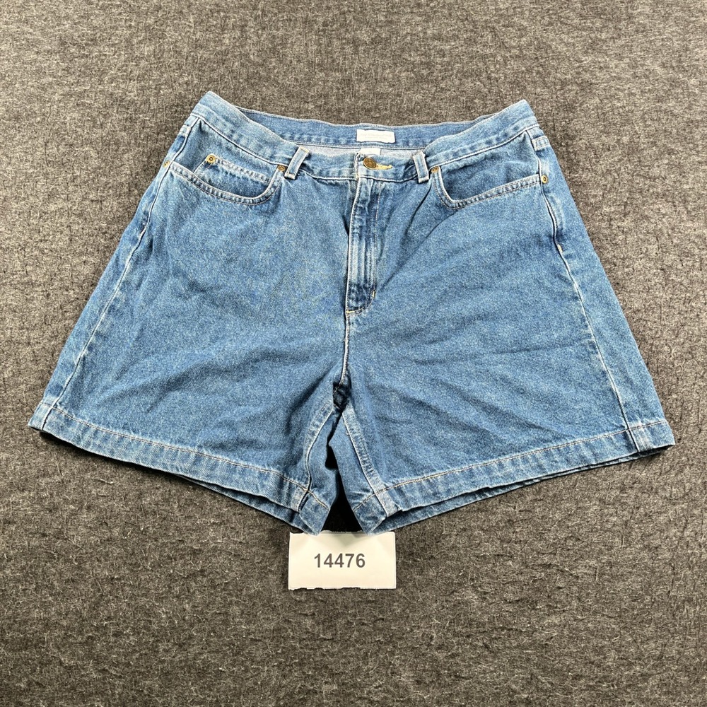Liz Claiborne Denim Shorts Womens 14 Blue Cotton Stretch 5 Pockets Lizwear Jeans